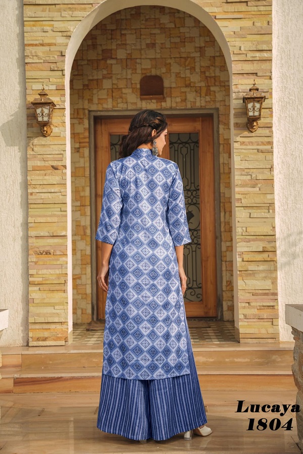Lucaya Vol 18 Printed Casual Wear Kurti With Bottom Wholesale Market In Surat
